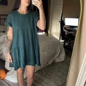 Ruffle Teal Dress